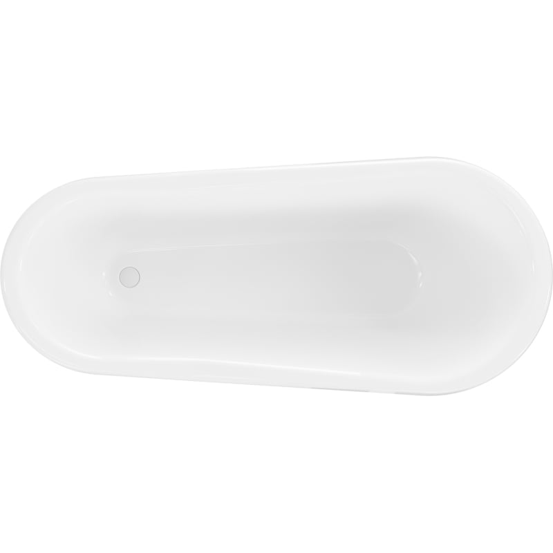 Mexen Retro freestanding bathtub 170 x 75 cm, white/black, white legs - 53251707575-20