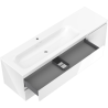 Mexen Orio meuble de salle de bain 160 cm avec lavabo Vela à gauche, 2S, 1D, blanc brillant - 91A13-16047-3-BBFFF00-W23L00