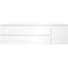 Mexen Orio meuble de salle de bain 160 cm avec lavabo Vela à gauche, 2S, 1D, blanc brillant - 91A13-16047-3-BBFFF00-W23L00