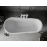 Mexen Retro bañera independiente 170 x 75 cm, blanca/negra, patas blancas - 53251707575-20
