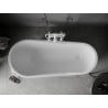 Mexen Retro samostojeća kada 170 x 75 cm, bijela/crna, bijele noge - 53251707575-20