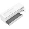 Mexen Orio meuble de salle de bains 160 cm avec lavabo Vela gauche, 2S, 1D, blanc mat - 91A13-16047-3-BBFFFF01-W23L01