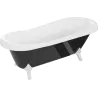 Mexen Retro freestanding bath 170 x 75 cm, white/black, white legs - 53251707575-20