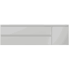 Mexen Orio 160 cm bathroom cabinet with Vela left sink, 2 drawers, 1 door, gray matte/white matte - 91A13-16047-3-BBFFF62-W23L01