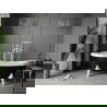Mexen Retro freistehende Badewanne 170 x 75 cm, weiß/schwarz, weiße Beine - 53251707575-20
