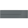 Mexen Orio Badezimmerschrank 160 cm mit Waschbecken Vela links, 2S, 1D, Graphit matt/weiß matt - 91A13-16047-3-BBFFF66-W23L01