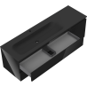 Mexen Orio armadietto da bagno 160 cm con lavabo Vela sinistro, 2S, 1D, nero lucido/nero opaco - 91A13-16047-3-BBFFF70-W23L71