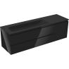 Mexen Orio armadietto da bagno 160 cm con lavabo Vela sinistro, 2S, 1D, nero lucido/nero opaco - 91A13-16047-3-BBFFF70-W23L71