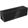Mexen Orio armario de baño de 160 cm con lavabo Vela izquierdo, 2S, 1D, negro brillo/negro mate - 91A13-16047-3-BBFFF70-W23L71