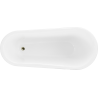 Mexen Retro μπανιέρα ελεύθερης τοποθέτησης 170 x 75 cm, λευκή/μαύρη, χρυσά πόδια