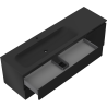 Mexen Orio meuble de salle de bain 160 cm avec lavabo Vela gauche, 2S, 1D, noir mat - 91A13-16047-3-BBFFF71-W23L71