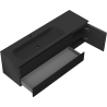 Mexen Orio armario de baño de 160 cm con lavabo Vela izquierdo, 2S, 1D, negro mate - 91A13-16047-3-BBFFF71-W23L71