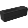Mexen Orio meuble de salle de bain 160 cm avec lavabo Vela gauche, 2S, 1D, noir mat - 91A13-16047-3-BBFFF71-W23L71