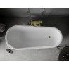 Mexen Retro freestanding bathtub 170 x 75 cm, white/black, gold legs - 53251707575-50