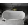 Mexen Retro freistehende Badewanne 170 x 75 cm, weiß/schwarz, goldene Beine - 53251707575-50
