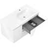 Mexen Orio meuble de salle de bain 90 cm avec lavabo Vela à droite, 2S, 1D, blanc brillant - 91A13-09047-3-BBFFF00-W23P00