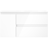 Mexen Orio meuble de salle de bain 90 cm avec lavabo Vela à droite, 2S, 1D, blanc brillant - 91A13-09047-3-BBFFF00-W23P00