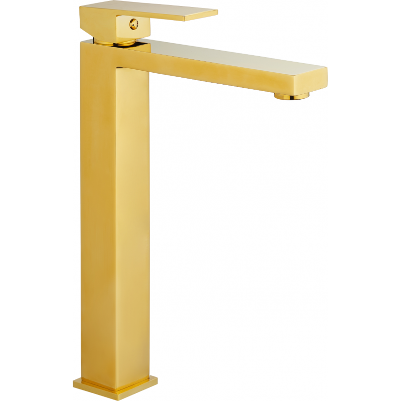 Mexen Uno grifo alto para lavabo, dorado - 71410-50