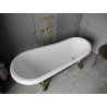 Mexen Retro freestanding bathtub 170 x 75 cm, white/black, gold legs - 53251707575-50