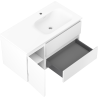 Mexen Orio Badezimmerschrank 90 cm mit Waschbecken Vela rechts, 2S, 1D, weiß matt - 91A13-09047-3-BBFFFF01-W23P01