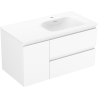 Mexen Orio bathroom cabinet 90 cm with right sink Vela, 2D, 1D, white matte - 91A13-09047-3-BBFFFF01-W23P01