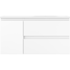 Mexen Orio Badezimmerschrank 90 cm mit Waschbecken Vela rechts, 2S, 1D, weiß matt - 91A13-09047-3-BBFFFF01-W23P01