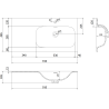 Mexen Orio Badezimmerschrank 90 cm mit Waschbecken Vela rechts, 2S, 1D, weiß matt - 91A13-09047-3-BBFFFF01-W23P01