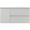Mexen Orio Badezimmerschrank 90 cm mit Waschbecken Vela rechts, 2S, 1D, grau matt/weiß matt - 91A13-09047-3-BBFFF62-W23P01