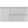 Mexen Orio bathroom cabinet 90 cm with Vela right basin, 2S, 1D, gray matte/white matte - 91A13-09047-3-BBFFF62-W23P01
