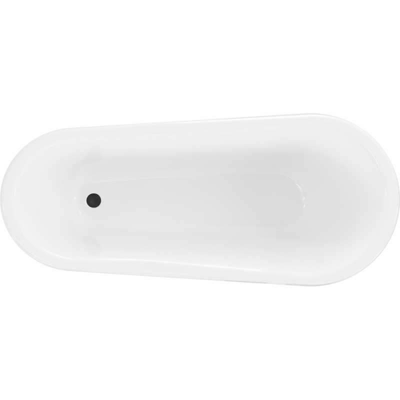 Mexen Retro freestanding bathtub 170 x 75 cm, white/black, black legs - 53251707575-70