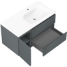 Mexen Orio badkamerkast 90 cm met wastafel Vela rechts, 2S, 1D, grafiet mat/wit mat - 91A13-09047-3-BBFFF66-W23P01