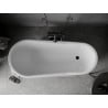 Mexen Retro baignoire autoportante 170 x 75 cm, blanche/noire, pieds noirs - 53251707575-70