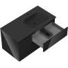 Mexen Orio armadietto da bagno 90 cm con lavabo Vela destro, 2S, 1D, nero lucido/nero opaco - 91A13-09047-3-BBFFF70-W23P71