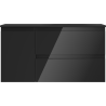 Mexen Orio mueble de baño de 90 cm con lavabo Vela derecho, 2S, 1D, negro brillo/negro mate - 91A13-09047-3-BBFFF70-W23P71