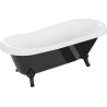 Mexen Retro bañera exenta 170 x 75 cm, blanca/negra, patas negras - 53251707575-70