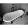 Mexen Retro baignoire autoportante 170 x 75 cm, blanche/noire, pieds noirs - 53251707575-70