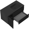 Mexen Orio mueble de baño 90 cm con lavabo Vela derecho, 2S, 1D, negro mate - 91A13-09047-3-BBFFF71-W23P71