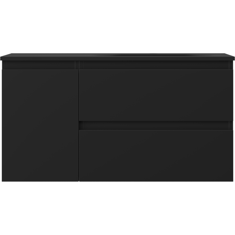 Mexen Orio badkamerkast 90 cm met wastafel Vela rechts, 2S, 1D, zwart mat - 91A13-09047-3-BBFFF71-W23P71
