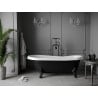 Mexen Retro baignoire autoportante 170 x 75 cm, blanche/noire, pieds noirs - 53251707575-70
