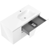 Mexen Orio armoire de salle de bain 100 cm avec lavabo Vela droit, 2S, 1D, blanc brillant - 91A13-10047-3-BBFFF00-W23P00
