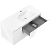 Mexen Orio meuble de salle de bain 100 cm avec lavabo Vela à droite, 2S, 1D, blanc brillant - 91A13-10047-3-BBFFF00-W23P00