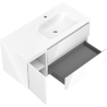 Mexen Orio armoire de salle de bain 100 cm avec lavabo Vela droit, 2S, 1D, blanc brillant - 91A13-10047-3-BBFFF00-W23P00