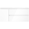 Mexen Orio meuble de salle de bain 100 cm avec lavabo Vela à droite, 2S, 1D, blanc brillant - 91A13-10047-3-BBFFF00-W23P00