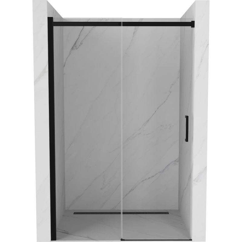 Mexen Omega klizna vrata 110 cm, prozirna, crna - 825-110-000-70-00