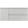 Mexen Orio Badezimmer-Schrank 100 cm mit Waschbecken Vela rechts, 2S, 1D, grau matt/weiß matt - 91A13-10047-3-BBFFF62-W23P01