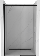 Mexen Omega drsna tuš vrata 130 cm, prozorna, črna - 825-130-000-70-00