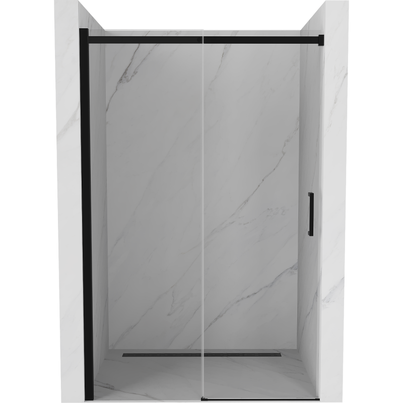 Mexen Omega sliding shower door 140 cm, transparent, black 825-140-000-70-00