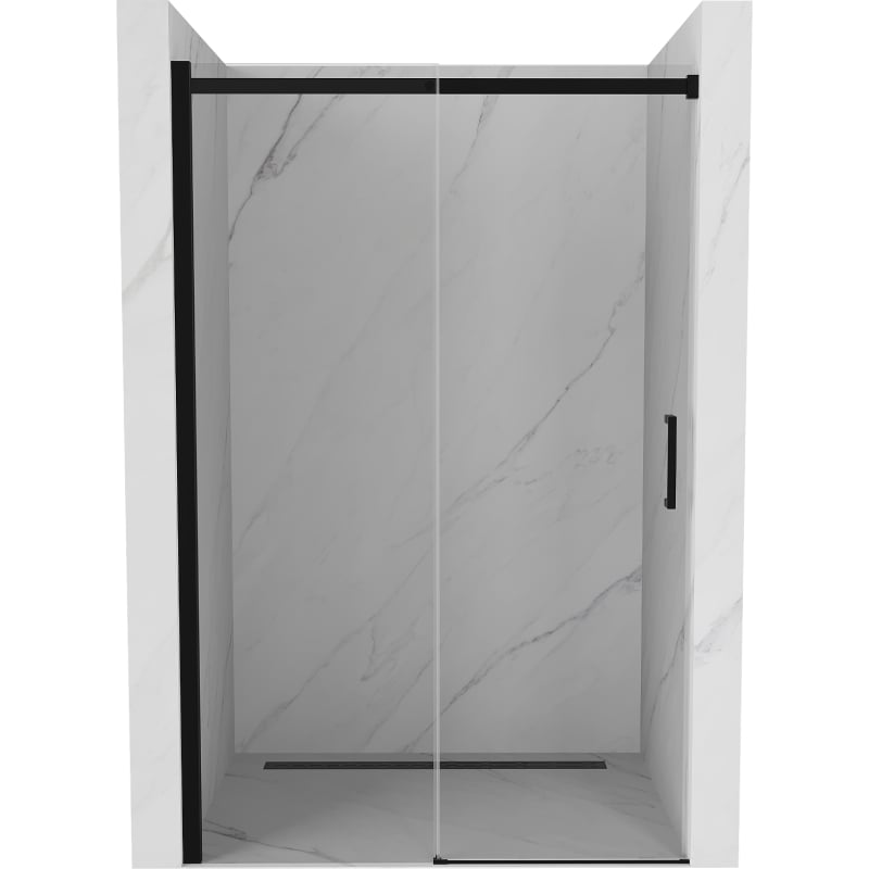 Mexen Omega sliding shower doors 140 cm, transparent, black - 825-140-000-70-00