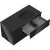 Mexen Orio mobiletto da bagno 100 cm con lavabo Vela destro, 2S, 1D, nero lucido/nero opaco - 91A13-10047-3-BBFFF70-W23P71