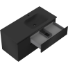 Mexen Orio armario de baño de 100 cm con lavabo Vela derecho, 2S, 1D, negro mate - 91A13-10047-3-BBFFF71-W23P71